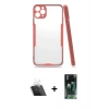 MARSİLYAN™- iPhone 11 Pro Max Kılıf Atlas Asil Serisi - Şeffaf 360 Full Body Arka Koruyucu + Kamera Lens Koruma Cam - SF