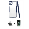 MARSİLYAN™- iPhone 11 Pro Max Kılıf Atlas Asil Serisi - Şeffaf 360 Full Body Arka Koruyucu + Kamera Lens Koruma Cam - SF