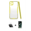 MARSİLYAN™- iPhone 11 Pro Max Kılıf Atlas Asil Serisi - Şeffaf 360 Full Body Arka Koruyucu + Kamera Lens Koruma Cam - SF