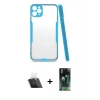 MARSİLYAN™- iPhone 11 Pro Max Kılıf Atlas Asil Serisi - Şeffaf 360 Full Body Arka Koruyucu + Kamera Lens Koruma Cam - SF