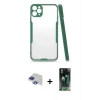 MARSİLYAN™- iPhone 11 Pro Max Kılıf Atlas Asil Serisi - Şeffaf 360 Full Body Arka Koruyucu + Pers Alüminyum Kamera Lens - LT
