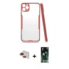 MARSİLYAN™- iPhone 11 Pro Max Kılıf Atlas Asil Serisi - Şeffaf 360 Full Body Arka Koruyucu + Pers Alüminyum Kamera Lens - KI