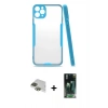 MARSİLYAN™- iPhone 11 Pro Max Kılıf Atlas Asil Serisi - Şeffaf 360 Full Body Arka Koruyucu + Pers Alüminyum Kamera Lens - YL