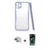 MARSİLYAN™- iPhone 11 Pro Max Kılıf Atlas Asil Serisi - Şeffaf 360 Full Body Arka Koruyucu + Pers Alüminyum Kamera Lens - YL