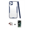 MARSİLYAN™- iPhone 11 Pro Max Kılıf Atlas Asil Serisi - Şeffaf 360 Full Body Arka Koruyucu + Pers Alüminyum Kamera Lens - KI