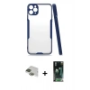 MARSİLYAN™- iPhone 11 Pro Max Kılıf Atlas Asil Serisi - Şeffaf 360 Full Body Arka Koruyucu + Pers Alüminyum Kamera Lens - YL