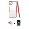 MARSİLYAN™- iPhone 11 Pro Max Kılıf Atlas Asil Serisi - Şeffaf 360 Full Body Arka Koruyucu + Pers Alüminyum Kamera Lens - YL