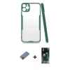 MARSİLYAN™- iPhone 11 Pro Max Kılıf Atlas Asil Serisi - Şeffaf 360 Full Body Arka Koruyucu + Shine Kamera Lens Koruma Cam - GI