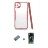 MARSİLYAN™- iPhone 11 Pro Max Kılıf Atlas Asil Serisi - Şeffaf 360 Full Body Arka Koruyucu + Shine Kamera Lens Koruma Cam - SABE