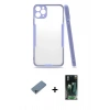 MARSİLYAN™- iPhone 11 Pro Max Kılıf Atlas Asil Serisi - Şeffaf 360 Full Body Arka Koruyucu + Shine Kamera Lens Koruma Cam - SABE