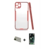 MARSİLYAN™- iPhone 11 Pro Max Kılıf Atlas Asil Serisi - Şeffaf 360 Full Body Arka Koruyucu + Rainbow Kamera Lens Koruma Cam - YL