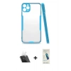 MARSİLYAN™- iPhone 11 Pro Max Kılıf Atlas Asil Serisi - Şeffaf Pasifik Cam Ekran Koruyucu + Kamera Lens Koruma Cam - SF