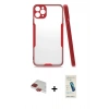 MARSİLYAN™- iPhone 11 Pro Max Kılıf Atlas Asil Serisi - Şeffaf Pasifik Cam Ekran Koruyucu + Pers Alüminyum Kamera Lens - KI