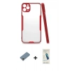 MARSİLYAN™- iPhone 11 Pro Max Kılıf Atlas Asil Serisi - Şeffaf Pasifik Cam Ekran Koruyucu + Metal Kamera Lens Koruma Cam - MR