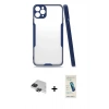 MARSİLYAN™- iPhone 11 Pro Max Kılıf Atlas Asil Serisi - Şeffaf Pasifik Cam Ekran Koruyucu + Pers Alüminyum Kamera Lens - SH