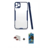 MARSİLYAN™- iPhone 11 Pro Max Kılıf Atlas Asil Serisi - Siyah 18D Cam Ekran Koruyucu + Pers Alüminyum Kamera Lens - KI