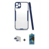 MARSİLYAN™- iPhone 11 Pro Max Kılıf Atlas Asil Serisi - Siyah 18D Cam Ekran Koruyucu + Pers Alüminyum Kamera Lens - LT
