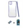 MARSİLYAN™- iPhone 11 Pro Max Kılıf Atlas Asil Serisi - Siyah 18D Cam Ekran Koruyucu + Shine Kamera Lens Koruma Cam - GS