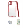 MARSİLYAN™- iPhone 11 Pro Max Kılıf Atlas Asil Serisi - Siyah 20D Premium Cam Ekran Koruyucu + Pers Alüminyum Kamera Lens - LT