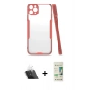 MARSİLYAN™- iPhone 11 Pro Max Kılıf Atlas Asil Serisi - Siyah 20D Premium Cam Ekran Koruyucu + Şeffaf Kamera Lens Koruma Cam
