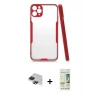 MARSİLYAN™- iPhone 11 Pro Max Kılıf Atlas Asil Serisi - Siyah 20D Premium Cam Ekran Koruyucu + Pers Alüminyum Kamera Lens - SH