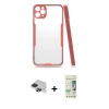 MARSİLYAN™- iPhone 11 Pro Max Kılıf Atlas Asil Serisi - Siyah 20D Premium Cam Ekran Koruyucu + Pers Alüminyum Kamera Lens - SH