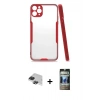 MARSİLYAN™- iPhone 11 Pro Max Kılıf Atlas Asil Serisi - Siyah 34D Hayalet Izgaralı Cam + Pers Alüminyum Kamera Lens - SH
