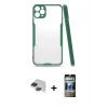 MARSİLYAN™- iPhone 11 Pro Max Kılıf Atlas Asil Serisi - Siyah 34D Hayalet Izgaralı Cam + Pers Alüminyum Kamera Lens - SH