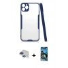 MARSİLYAN™- iPhone 11 Pro Max Kılıf Atlas Asil Serisi - Siyah 34D Izgaralı Cam + Pers Alüminyum Kamera Lens - LT