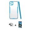 MARSİLYAN™- iPhone 11 Pro Max Kılıf Atlas Asil Serisi - Siyah 34D Izgaralı Cam + Pers Alüminyum Kamera Lens - SH