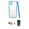 MARSİLYAN™- iPhone 11 Pro Max Kılıf Atlas Asil Serisi - Siyah 360 Mat Full Body Arka Koruyucu + Rainbow Kamera Lens Koruma Cam - YL