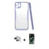 MARSİLYAN™- iPhone 11 Pro Max Kılıf Atlas Asil Serisi - Siyah 360 Mat Full Body Arka Koruyucu + Pers Alüminyum Kamera Lens - SH