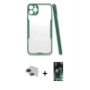 MARSİLYAN™- iPhone 11 Pro Max Kılıf Atlas Asil Serisi - Siyah 360 Mat Full Body Arka Koruyucu + Pers Alüminyum Kamera Lens - SH