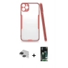 MARSİLYAN™- iPhone 11 Pro Max Kılıf Atlas Asil Serisi - Siyah 360 Mat Full Body Arka Koruyucu + Pers Alüminyum Kamera Lens - SH