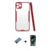 MARSİLYAN™- iPhone 11 Pro Max Kılıf Atlas Asil Serisi - Siyah 360 Mat Full Body Arka Koruyucu + Shine Kamera Lens Koruma Cam - SH