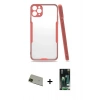 MARSİLYAN™- iPhone 11 Pro Max Kılıf Atlas Asil Serisi - Siyah 360 Mat Full Body Arka Koruyucu + Rainbow Kamera Lens Koruma Cam - YL