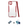 MARSİLYAN™- iPhone 11 Pro Max Kılıf Atlas Asil Serisi - Siyah 3D Antistatik Seramik Nano Ekran Koruyucu + Shine Kamera Lens Koruma Cam - SH