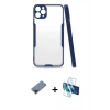 MARSİLYAN™- iPhone 11 Pro Max Kılıf Atlas Asil Serisi - Siyah 3D Antistatik Seramik Nano Ekran Koruyucu + Shine Kamera Lens Koruma Cam - SH