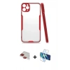 MARSİLYAN™- iPhone 11 Pro Max Kılıf Atlas Asil Serisi - Siyah 3D Antistatik Seramik Nano Ekran Koruyucu + Pers Alüminyum Kamera Lens - KI