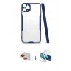 MARSİLYAN™- iPhone 11 Pro Max Kılıf Atlas Asil Serisi - Siyah 3D Antistatik Seramik Nano Ekran Koruyucu + Pers Alüminyum Kamera Lens - KI