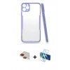 MARSİLYAN™- iPhone 11 Pro Max Kılıf Atlas Asil Serisi - Siyah 3D Antistatik Seramik Nano Ekran Koruyucu + Pers Alüminyum Kamera Lens - KI