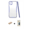 MARSİLYAN™- iPhone 11 Pro Max Kılıf Atlas Asil Serisi - Siyah 6D Mat Seramik Hayalet Nano Ekran Koruyucu + Renkli Kamera Lens Koruma Cam - PE