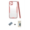 MARSİLYAN™- iPhone 11 Pro Max Kılıf Atlas Asil Serisi - Siyah 6D Mat Seramik Hayalet Nano Ekran Koruyucu + Metal Kamera Lens Koruma Cam - AKYL