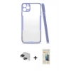 MARSİLYAN™- iPhone 11 Pro Max Kılıf Atlas Asil Serisi - Siyah 6D Mat Seramik Hayalet Nano Ekran Koruyucu + Pers Alüminyum Kamera Lens - SH