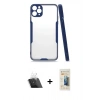 MARSİLYAN™- iPhone 11 Pro Max Kılıf Atlas Asil Serisi - Siyah 6D Mat Seramik Hayalet Nano Ekran Koruyucu + Kamera Lens Koruma Cam - SF