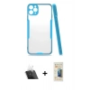 MARSİLYAN™- iPhone 11 Pro Max Kılıf Atlas Asil Serisi - Siyah 6D Mat Seramik Hayalet Nano Ekran Koruyucu + Kamera Lens Koruma Cam - SF