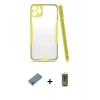 MARSİLYAN™- iPhone 11 Pro Max Kılıf Atlas Asil Serisi - Siyah Joko Magic 5D Hayalet Cam + Metal Kamera Lens Koruma Cam - GS