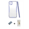 MARSİLYAN™- iPhone 11 Pro Max Kılıf Atlas Asil Serisi - Siyah Mat Seramik Nano Ekran Koruyucu + Metal Kamera Lens Koruma Cam - AKYL