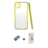 MARSİLYAN™- iPhone 11 Pro Max Kılıf Atlas Asil Serisi - Siyah Mat Seramik Nano Ekran Koruyucu + Shine Kamera Lens Koruma Cam - GI