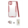 MARSİLYAN™- iPhone 11 Pro Max Kılıf Atlas Asil Serisi - Siyah Mat Seramik Nano Ekran Koruyucu + Pers Alüminyum Kamera Lens - KI
